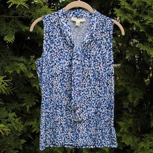 Michael Michael Kors Tie Neck Sleeveless Blouse  NWOT